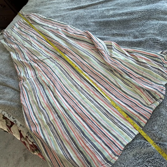 Old‎ Navy Dress XS Striped Linen Blend Lagenlook Boho Nautical Pastel 17662x - Picture 6 of 11